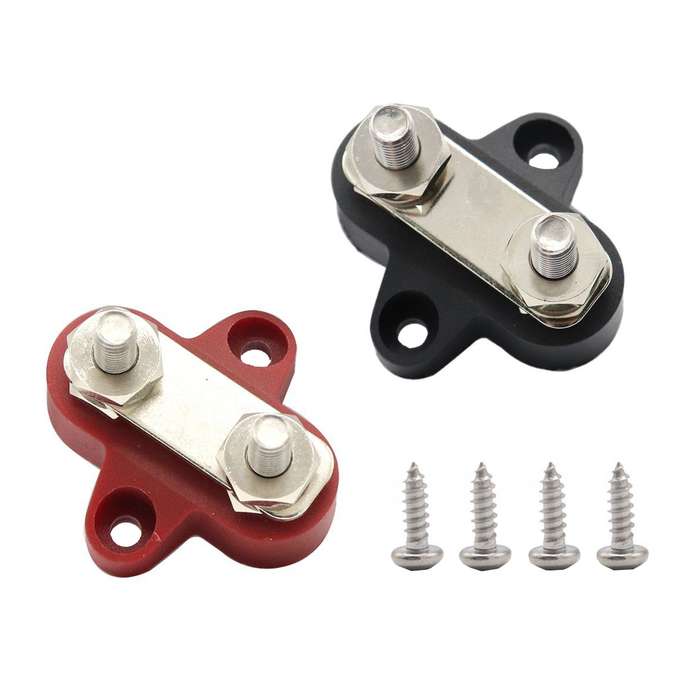 Double Terminal Block Spiral Fixed Wire Connector, Color: M6 Red