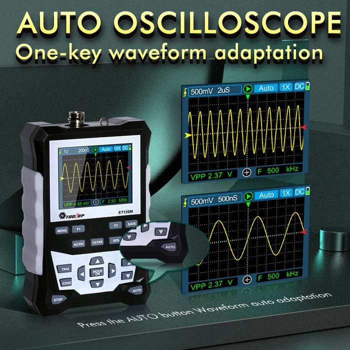 ET120M 120MHz Digital Color Simulation Oscilloscope
