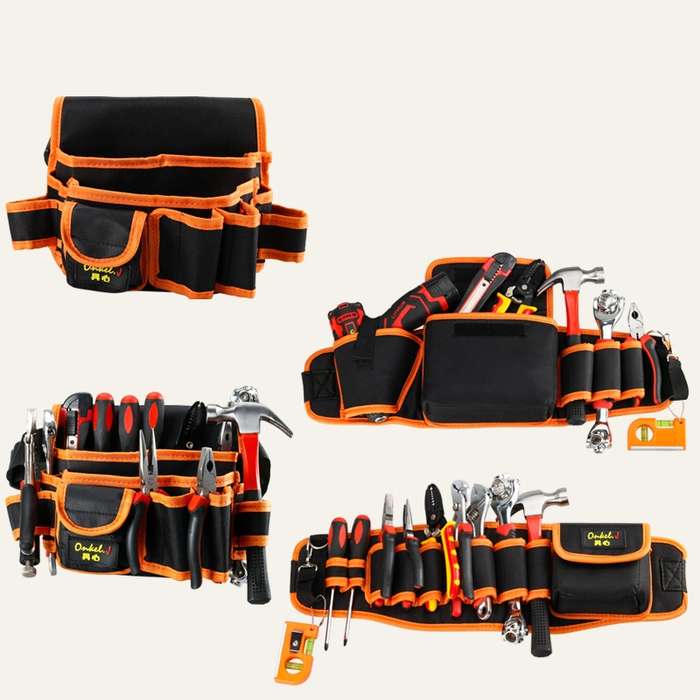 Onkel.J Electrician Waist Bag Canvas Multifunctional Tool Bag , Series: C Type
