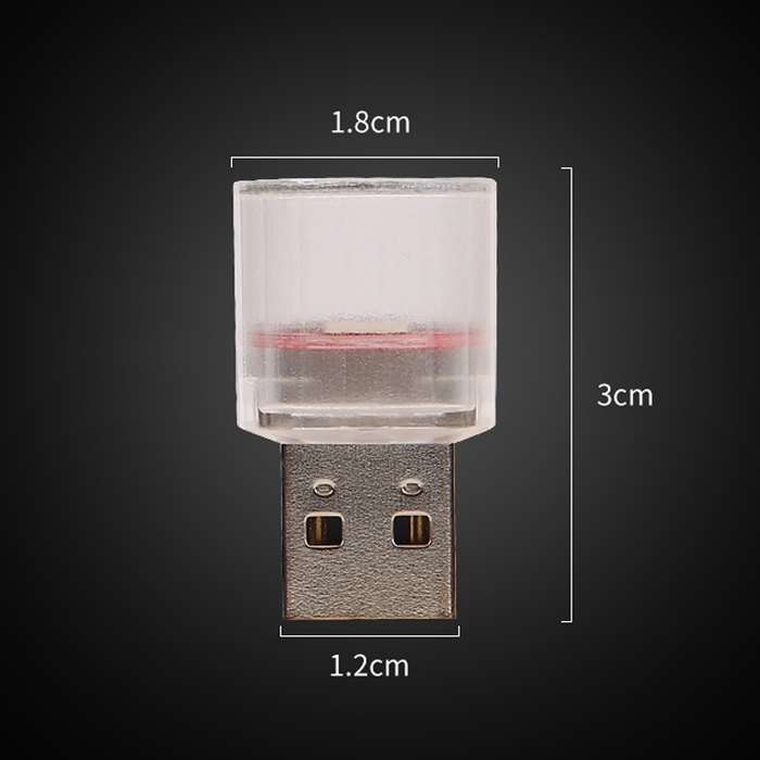 Car Decorative USB Universal LED Atmosphere Lamp, Color: Colorful Slow Flash