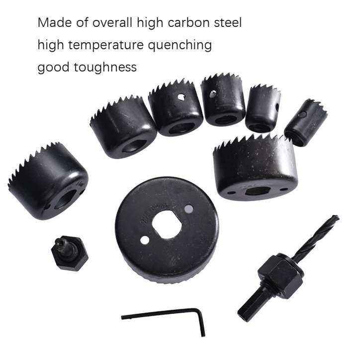 11 PCS / Set 11PCS Woodworking Hole 19-64mm Plaster Plate Ceiling Light Ceiling Eye Hole Saw