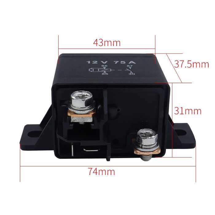 75A 12V24V 033200250 Forklift Relay Excavator Start Relay, Rated voltage: 12V