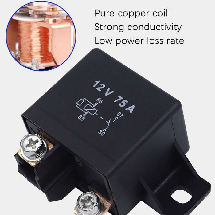 75A 12V24V 033200250 Forklift Relay Excavator Start Relay, Rated voltage: 12V