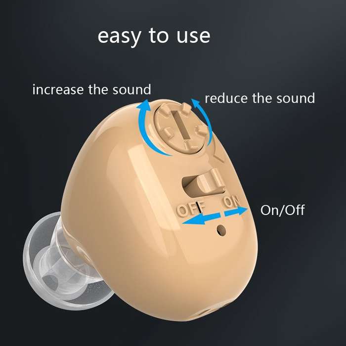 Elderly Sound Amplifier Portable Ear Canal Rechargeable Hearing Aid, Specification: US Plug(Skin Col