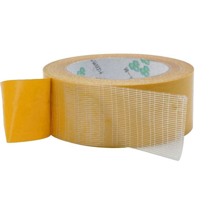 50mmx50 m Double-sided Fiberglass Grid Sticky Adhesive Fiber Transparent Mesh Tape