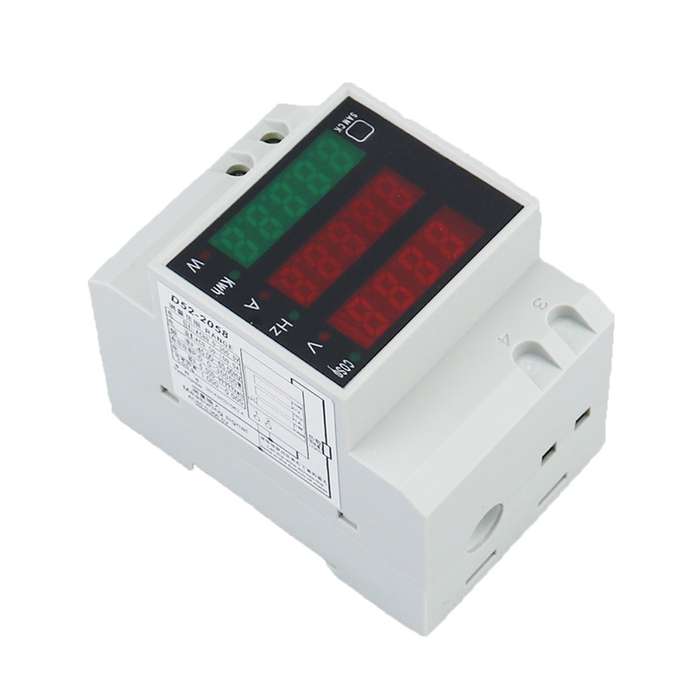 D52-2058 Wattmeter Din rail Volt Current Meter, Specification: AC200-450V Built-in CT
