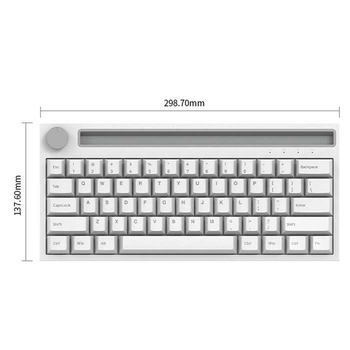 Ajazz K620T 62 Keys Bluetooth Wireless Dual Mode Mechanical Keyboard, Style: Pink Shaft (Black)