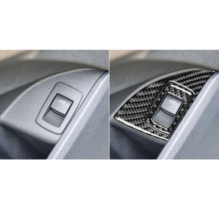 For BMW X1 F48/X2 F39 5pcs /Set Left-Hand Drive Front Rear Door Storage Box Panel Stickers(Black)