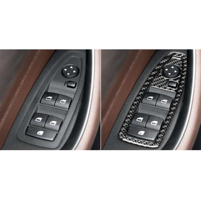 For BMW X1 F48/X2 F39 6pcs /Set Door Lift Stickers Without Small Holes(Black)