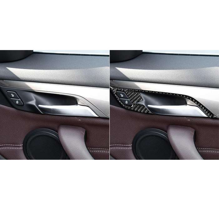For BMW X1 F48/X2 F39 5pcs /Set Right-Hand Drive Door Handle Frame Sticker(Black)