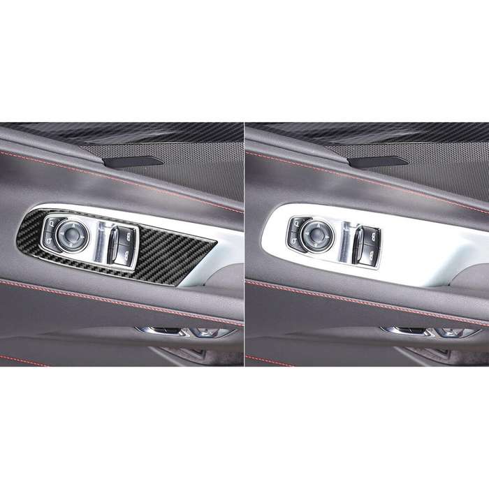 For Chevrolet Corvette C8 Right-Hand Drive Door Lift Panel Sticker(Black)
