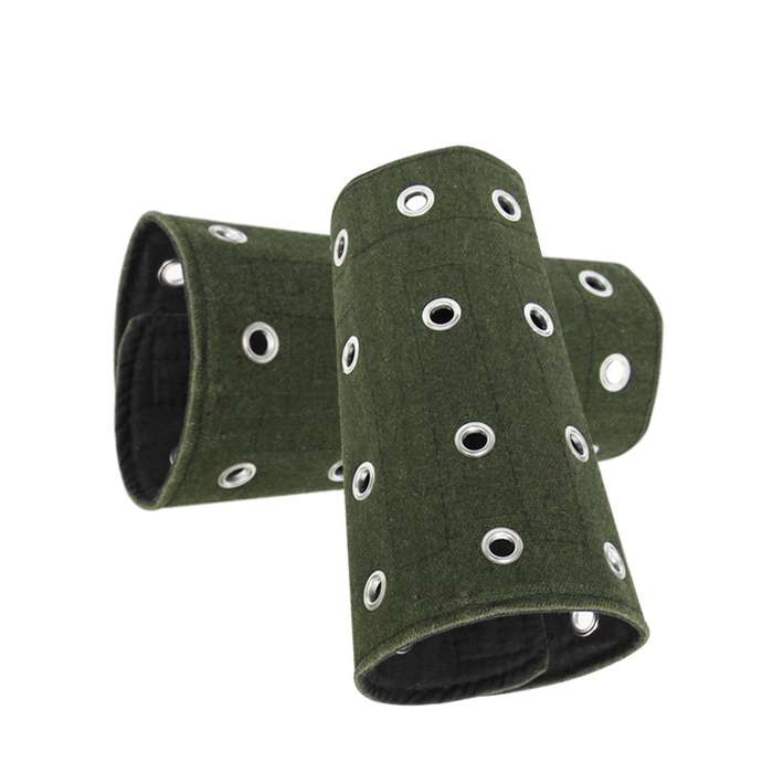 Cut-resistant Glass Arm Guard Sleeve Labor Protection, Size: One Size(Dark Green)