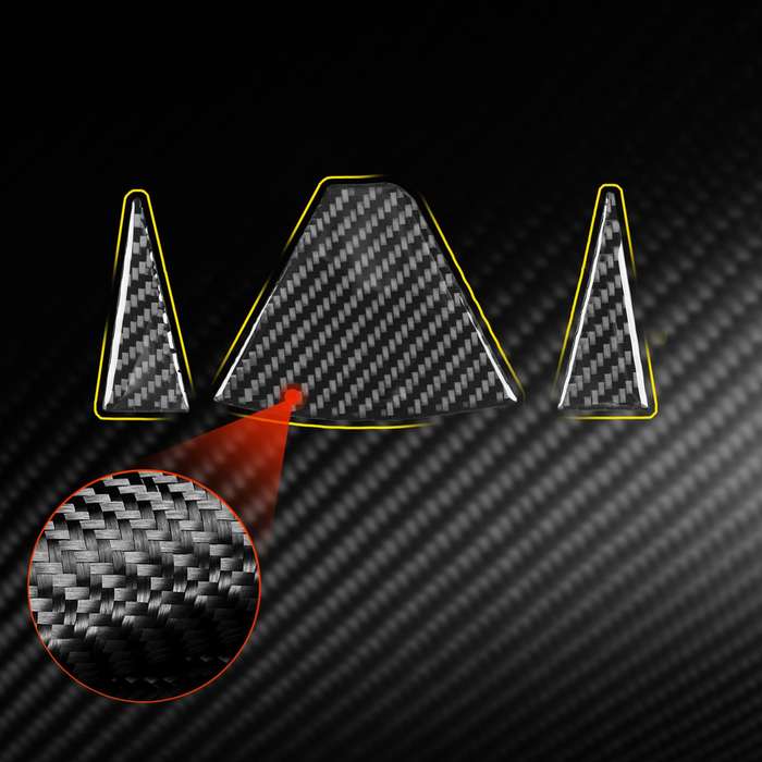 For Chevrolet Corvette C8 Rear Camera Triangle Sticker(Black)