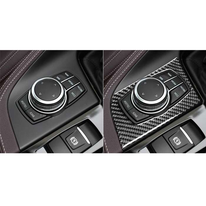 For BMW X1 F48/X2 F39 Right-Hand Drive Multimedia Knob Panel Sticker(Black)