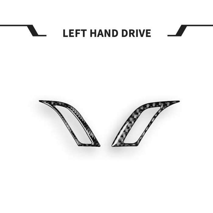 For BMW X1 F48/X2 F39 2pcs /Set Left-Hand Drive Dashboard Air Conditioner Air Vent Knob Sticker(Blac