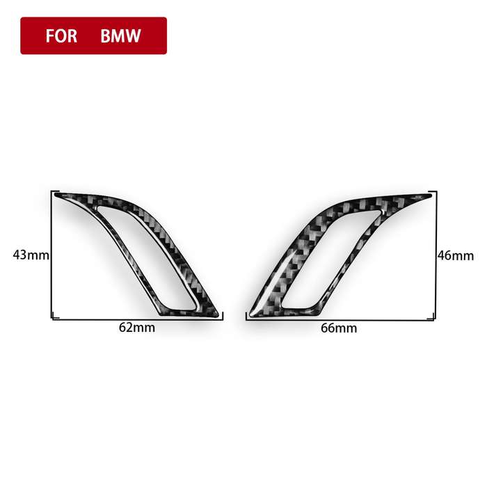 For BMW X1 F48/X2 F39 2pcs /Set Left-Hand Drive Dashboard Air Conditioner Air Vent Knob Sticker(Blac