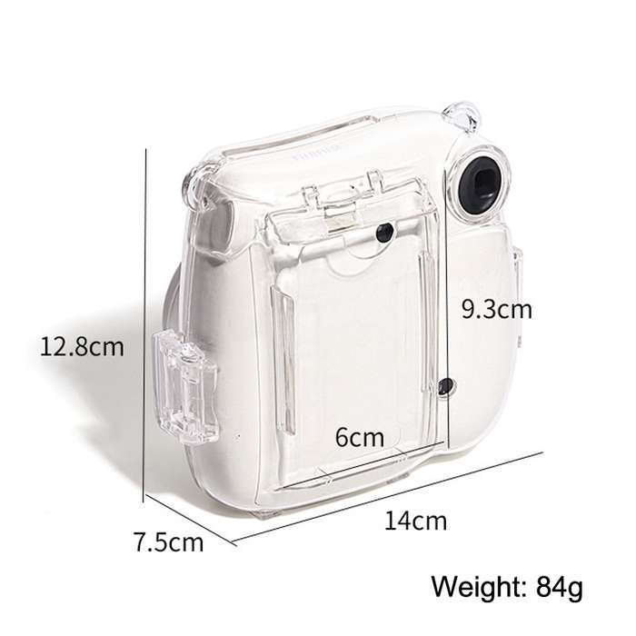 CAIUL Photo Pouch Transparent Storage Protective Case For FUJIEILM instax Mini7+(Transparent)