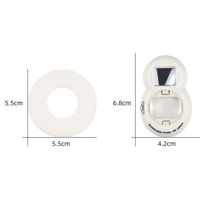 Mini Digital Camera Lens Selfie Mirror + Auxiliary Circle Set for FUJIFILM Instax Mini7+(Black)