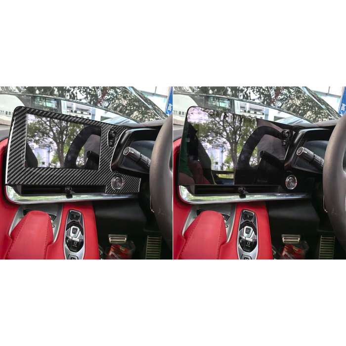 For Chevrolet Corvette C8 Right-Hand Drive Central Control Screen Frame Sticker(Black)