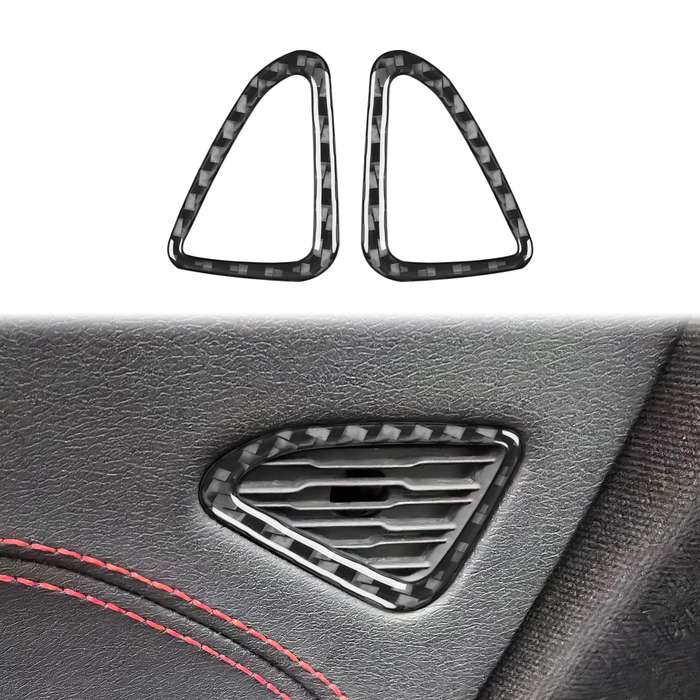 For Chevrolet Corvette C8 2pcs/Set Car Door Air Vent Sticker(Black)
