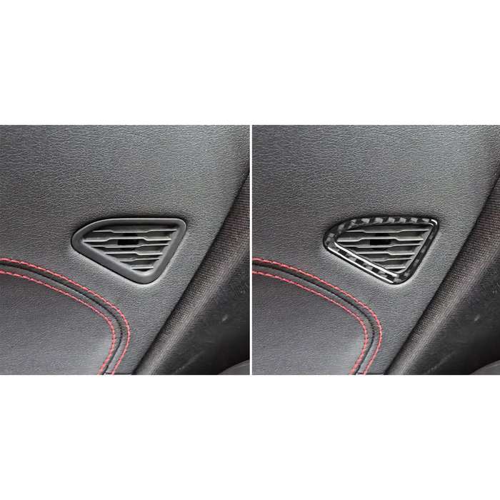 For Chevrolet Corvette C8 2pcs/Set Car Door Air Vent Sticker(Black)