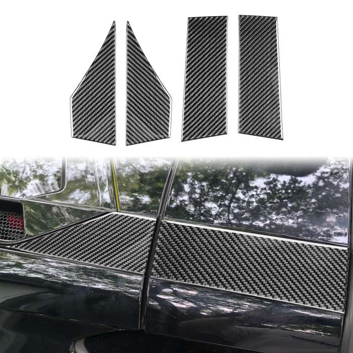 For Chevrolet Corvette C8 4pcs /Set Roof Both Sides Decorative Stickers(Black)