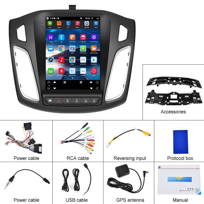 For Ford Focus 9.7 inch Android WiFi Car Integrated Machine, Style: Standard(2+64G)