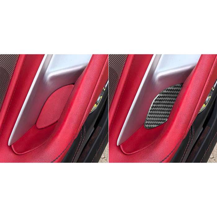 For Chevrolet Corvette C8 2pcs /Set Inner Door Bowl Sticker(Black)