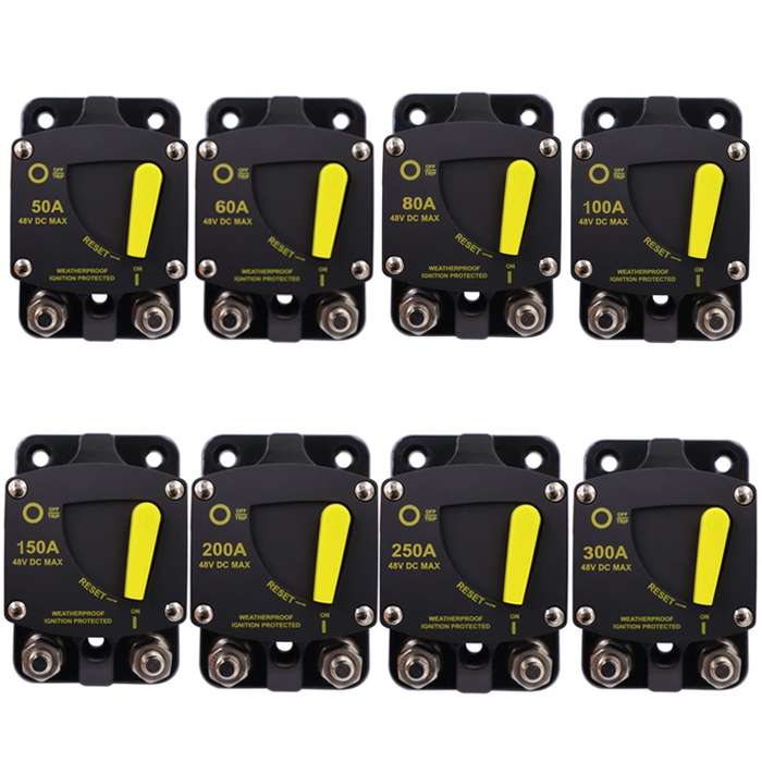 50A CB6 Car RV Yacht Audio Restore Insurance Holder Switch