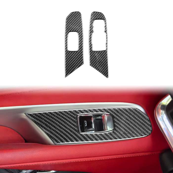 For Chevrolet Corvette C8 2pcs /Set Right-Hand Drive Lift Button Decorative Sticker(Black)