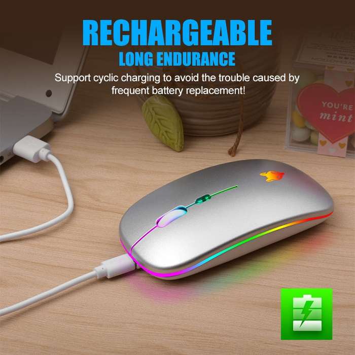 XUNSVFOX XYH50 4 Keys USB Charging Business Office Wireless Light Mouse(Black)