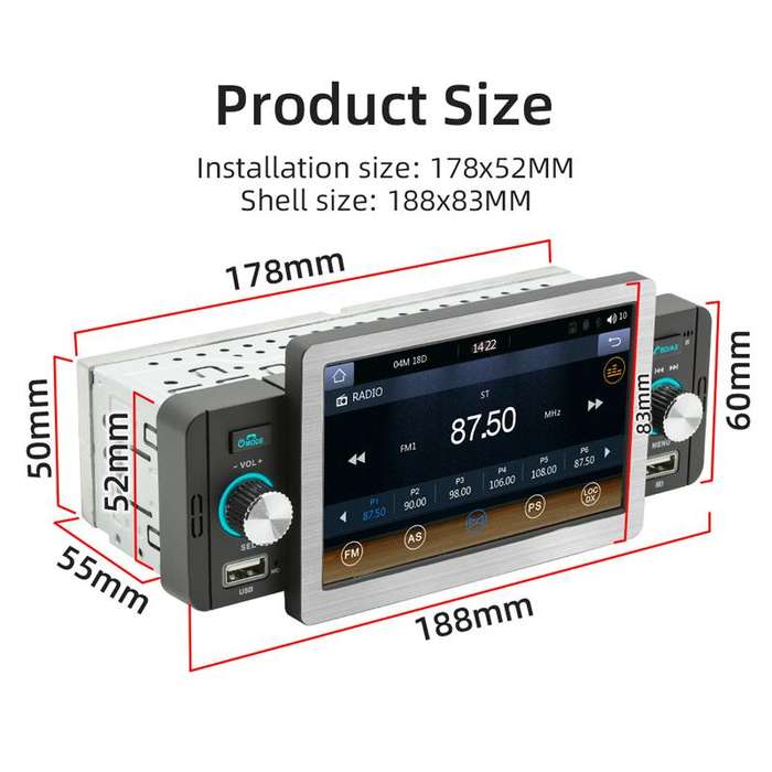 5 inch Bluetooth AUX Mobile Phone Interconnection USB Interface Car MP5(158C)