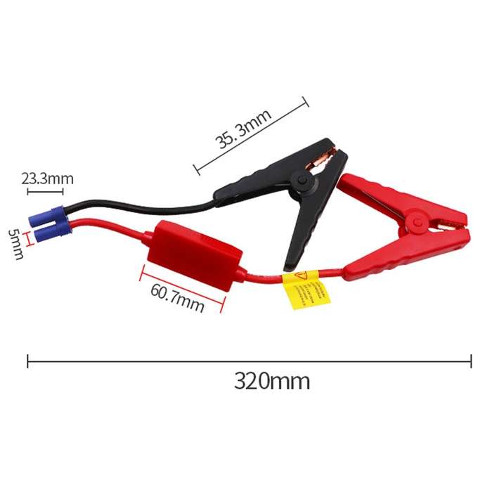 Car Emergency Starter Power Battery Connection Lighter Cable(Large Clip)