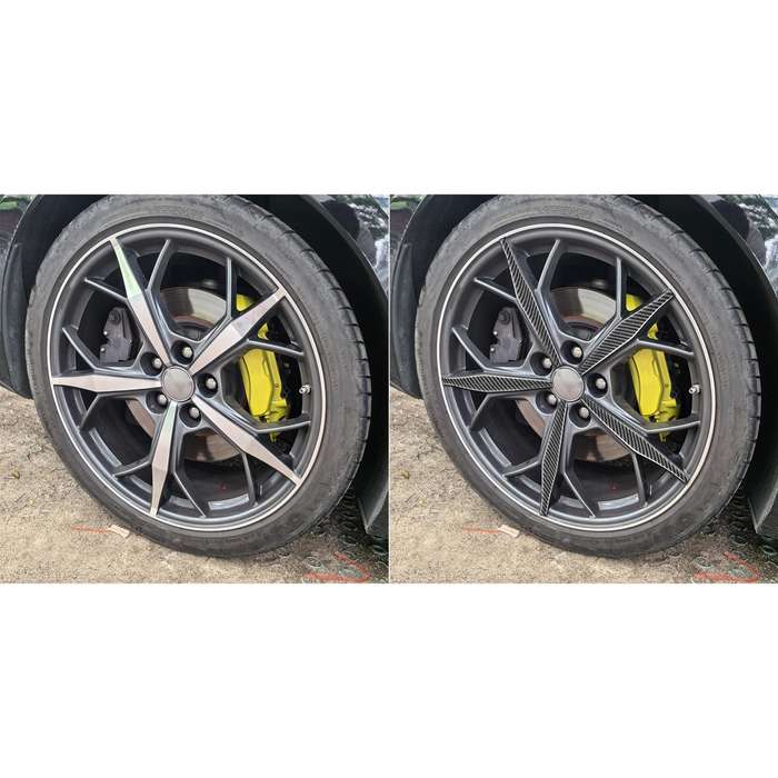 For Chevrolet Corvette C8 20pcs /Set Wheel Trim Stickers(Black)