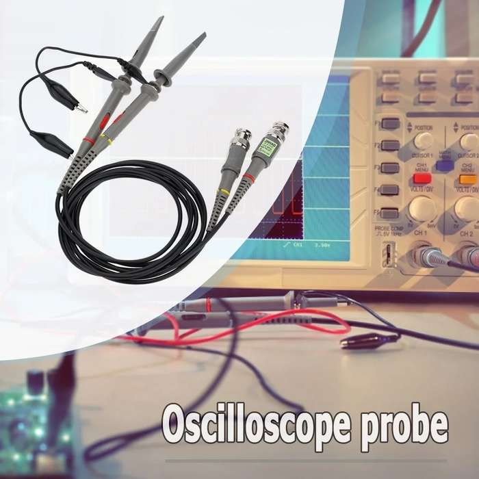 2pcs P6100 Oscilloscope Probe DC-100MHz BNC Connectors Scope Clip Probe