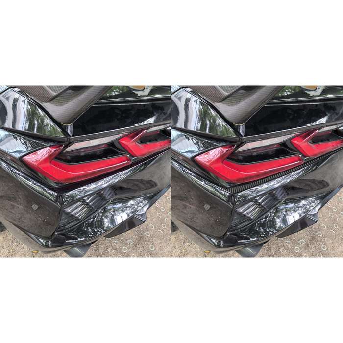 For Chevrolet Corvette C8 2pcs /Set Taillight Lower Trim Sticker(Black)