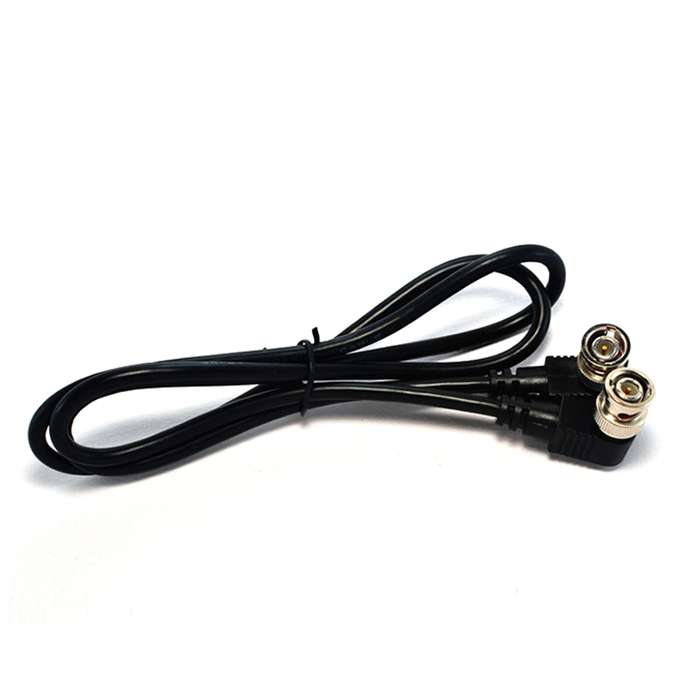 BNC Male to Male Elbow Audio and Video Cable Coaxial Cable, Length: 2m