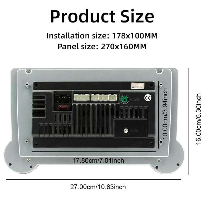 10.1 inch IPS Display + 2.5D Touch Screen Bluetooth FM Radio Car Navigation Machine, Memory: 1+32G