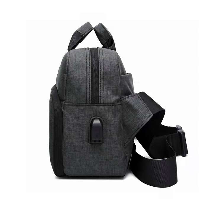 SLR Camera Bag Men Crossbody  Photography Bag Waterproof Carrying Case with USB Charging Port,