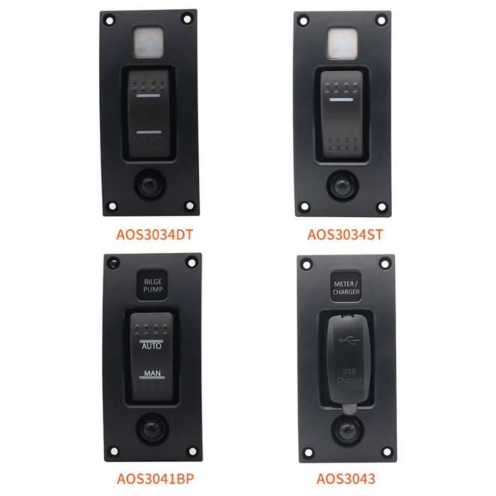 Marine Self-Locking Resetting Switch With Overload Protection Indicator Light ON-OFF-ON 3 Switch (Pr
