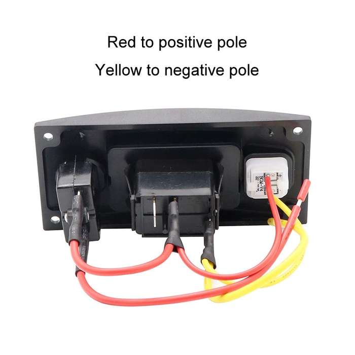 Marine Self-Locking Resetting Switch With Overload Protection Indicator Light ON-OFF-ON 3 Switch (Pr
