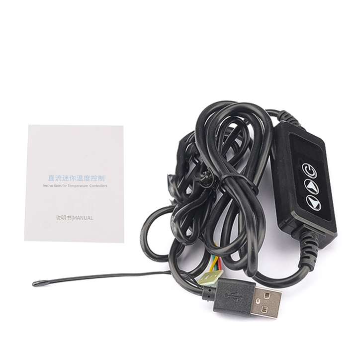 W-3301 Intelligent Digital Display Thermostat Pet Heating Pad Milk Warmer Thermostat Controller(Blac