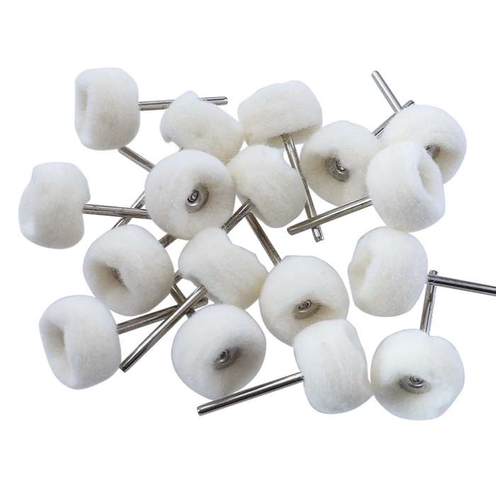 100pcs MT-3YM Cashmere Ball Polishing Wheel Metal Mirror Polishing With Rod Wool Grinding Head