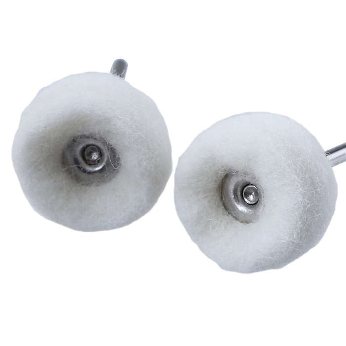 100pcs MT-3YM Cashmere Ball Polishing Wheel Metal Mirror Polishing With Rod Wool Grinding Head