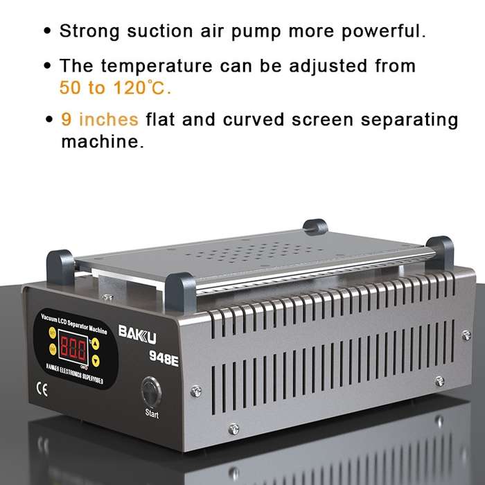 BAKU BA-948E Mobile Phone Liquid Crystal Separation Machine Flat Display Separator Heating Board US