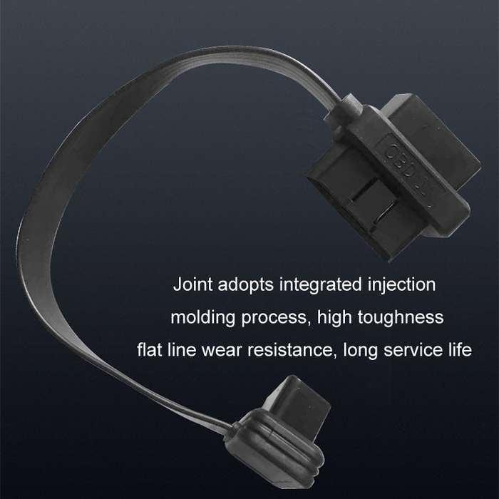 0.6m OBD2 Male to Female Tee Extension Cable OD16 16C Flat Cable