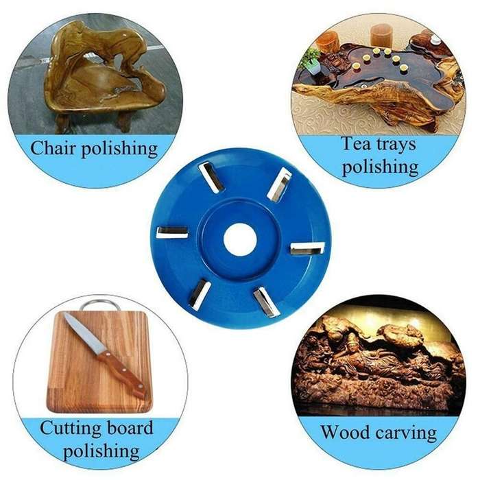 3 Teeth Curved Wood Carving Coffee Table Tea Table Shovel Knife Engraving Knife Angle Grinder