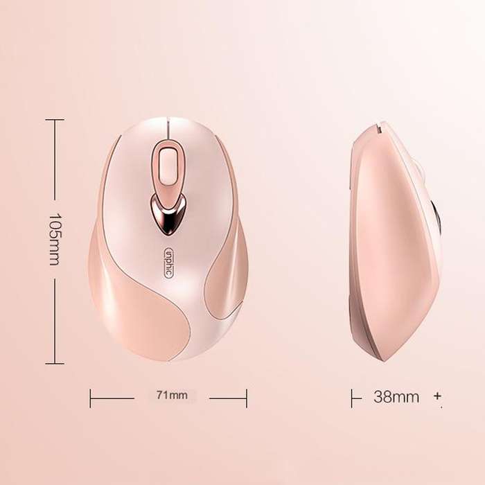 Inphic M8 Wireless Mouse Charging Quiet Office Home 2.4G USB Mouse(Milk Tea)