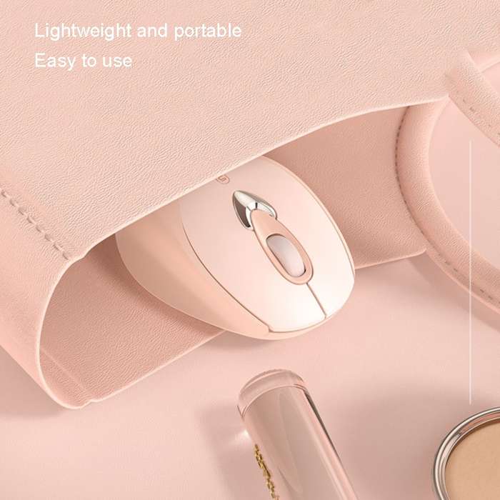 Inphic M8 Wireless Mouse Charging Quiet Office Home 2.4G USB Mouse(Milk Tea)