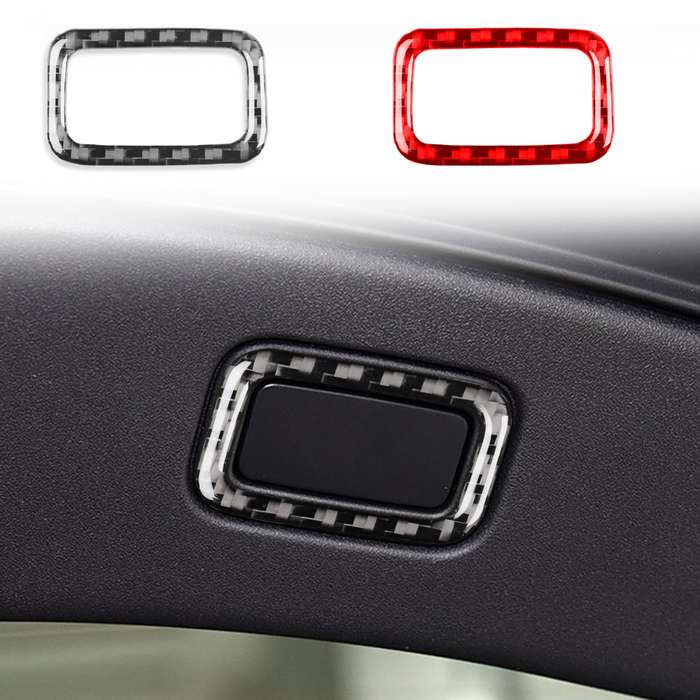 For Jaguar F-TYPE 2013+ Left And Right Drive Universal Trunk Button Sticker(Red)